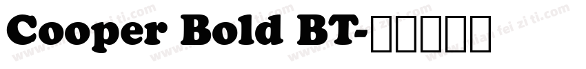 Cooper Bold BT字体转换